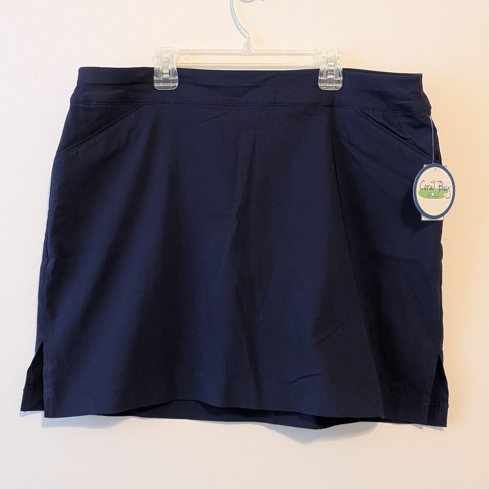 NWT Coral Bay Golf Navy Skort, Size 14